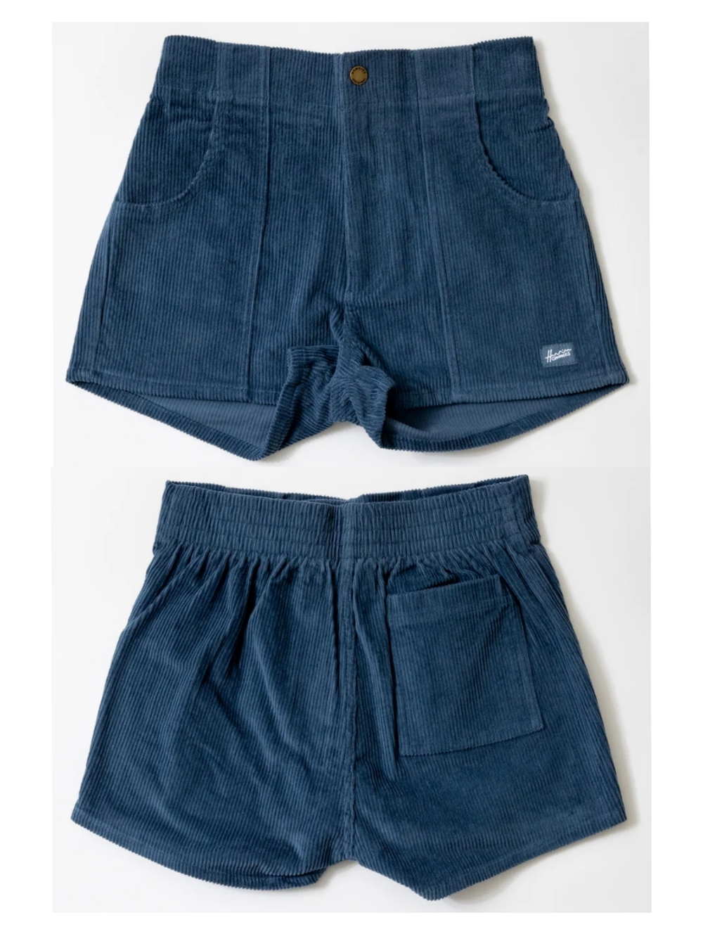 The Hammies Short Corduroy Retro High Waist Navy Blue Size 30 NWT